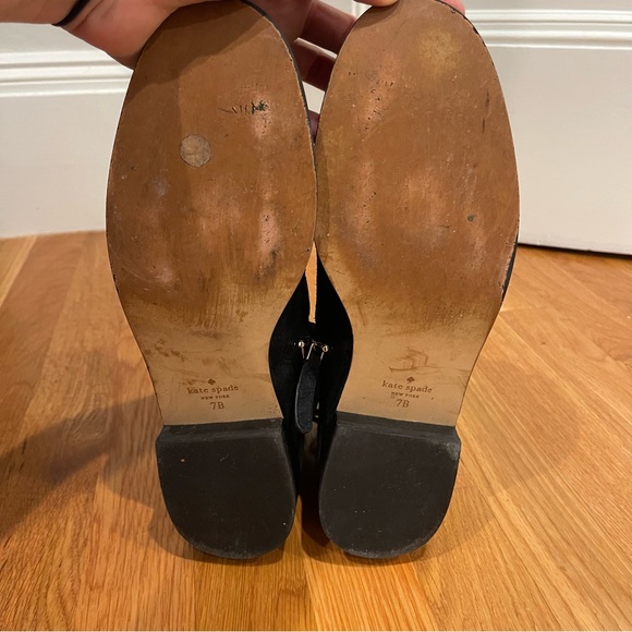 Kate Spade NY Saddle Black Suede Back Bow Tassel boots size 7.5 - Picture 10 of 16